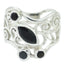Black Onyx quarter Mexican Sterling Silver Black Gemstones Essential Filigree Ring Jewelry