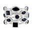Black Onyx multiple Moroccan Silver Black Gemstones Eye catching Modern Ring Jewelry