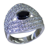 Black Onyx Halo Indian Sterling Silver Black Gemstones Versatile Abstract Ring Jewellery