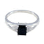Black Onyx Halo Japanese 92.5 Silver Black Gems Dainty Trendy Ring Jewelry