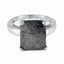 Rutile Quartz Solitaire Indian Silver Black Gems Classic Trendy Ring Jewelry