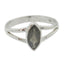 Black Rutile Solitaire Japanese 92.5 Silver Black Gems Dainty Geometric Ring Jewelry