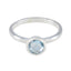Blue Topaz Solitaire Turkish 925 Silver Blue Gems Delicate Glamorous Ring Jewellery