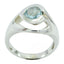 Blue Topaz Solitaire African Sterling Silver Blue Gemstone Versatile valentine Ring Jewellery