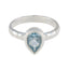 Blue Topaz Solitaire Moroccan Sterling Silver Blue Gemstones Featherlight Fairytale Ring Jewelry