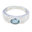 Blue Topaz Solitaire Moroccan 925 Silver Blue Gemstone Classic Sophisticated Ring Jewelry