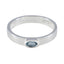 Blue Topaz Solitaire American 92.5 Silver Blue Gems Whisper thin Abstract Ring Jewelry