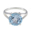 Blue Topaz Solitaire Indian Silver Blue Gemstone Featherlight Fairytale Ring Jewellery