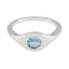 Blue Topaz Solitaire African 925 Silver Blue Gemstones Featherlight Fairytale Ring Jewelry