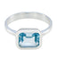 Blue Topaz Solitaire Indian 925 Silver Blue Gemstone Tiny Glamorous Ring Jewellery