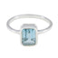 Blue Topaz Solitaire American 92.5 Silver Blue Gemstone Delicate Fairytale Ring Jewellery
