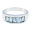 Blue Topaz Penta German 925 Sterling Silver Blue Gemstone Mid weight Abstract Ring Jewellery