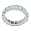 Blue Topaz multiple Turkish 925 Silver Blue Gems Dainty Eternity Band Jewelry