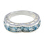 Blue Topaz multiple Russian 92.5 Silver Blue Gemstones Versatile Artisan Band Jewelry