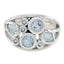 Blue Topaz quarter Egyptian 925 Sterling Silver Blue Gemstones Minimal Feminine Ring Jewellery