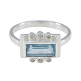 Blue Topaz Halo French 925 Silver Blue Gems Featherlight Luxurious Ring Jewellery