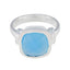 Aqua Chalcedony Solitaire African Silver Green Gems Eye catching Modern Ring Jewelry