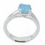 Blue Chalcedony Solitaire Indian 925 Sterling Silver Blue Gems Tiny Fairytale Ring Jewelry