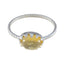 Citrine Solitaire Turkish Silver Yellow Gemstones Elegant Twist Ring Jewellery
