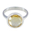 Citrine Solitaire French 925 Silver Yellow Gems Tiny Modern Ring Jewellery