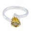 Citrine Solitaire Japanese 925 Silver Yellow Gemstones Delicate Sophisticated Ring Jewellery
