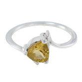 Citrine Solitaire Turkish 925 Silver Yellow Gemstones Dainty Ethnic Ring Jewellery