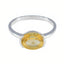 Citrine Solitaire American 925 Sterling Silver Yellow Gems Whisper thin Trendy Ring Jewellery