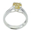 Citrine Solitaire African Silver Yellow Gemstone Tiny Luxurious Ring Jewellery