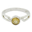 Citrine Solitaire American 925 Sterling Silver Yellow Gemstone Whisper thin Trendy Ring Jewellery