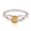 Citrine Solitaire American 925 Sterling Silver Yellow Gemstones Whisper thin Contemporary Ring Jewellery