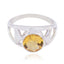 Citrine Solitaire Latin American 92.5 Silver Yellow Gemstones Minimal Filigree Ring Jewellery