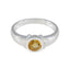 Citrine Solitaire German 92.5 Silver Yellow Gemstone Featherlight Luxurious Ring Jewellery