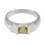 Citrine Solitaire Egyptian 925 Silver Yellow Gems Tiny Contemporary Ring Jewelry