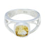 Citrine Solitaire Moroccan 925 Sterling Silver Yellow Gemstones Tiny Cultural Ring Jewellery
