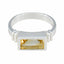 Citrine Solitaire African Silver Yellow Gemstone Minimal Trendy Ring Jewelry