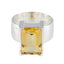 Citrine Solitaire Moroccan Sterling Silver Yellow Gemstone Essential Modern Ring Jewellery