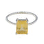 Citrine Solitaire American Silver Yellow Gemstone Delicate Twist Ring Jewelry