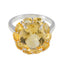 Citrine multiple German Silver Yellow Gemstone Eye catching Modern Ring Jewelry
