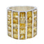Citrine multiple Italian Sterling Silver Yellow Gemstone Chunky Signet Ring Jewellery