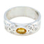 Citrine Halo French Sterling Silver Yellow Gemstone Classic Trendy Band Jewellery
