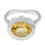 Citrine Halo Egyptian 925 Silver Yellow Gemstone Eye catching Contemporary Ring Jewellery
