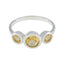 Citrine Trilogy American Silver Yellow Gemstone Whisper thin Modern Ring Jewellery