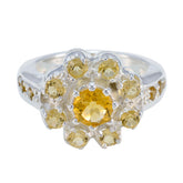Citrine multiple Moroccan 925 Sterling Silver Yellow Gemstones Versatile Contemporary Ring Jewellery
