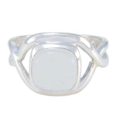 Crystal Quartz Solitaire French Sterling Silver White Gemstone Minimal Sophisticated Ring Jewellery