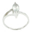 Crystal Quartz Solitaire Korean 925 Silver White Gemstones Elegant Contemporary Ring Jewelry