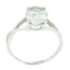 Crystal Quartz Solitaire Turkish 92.5 Silver White Gemstones Delicate Romantic Ring Jewelry