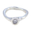 Crystal Quartz Solitaire Turkish 92.5 Silver White Gemstone Whisper thin Feminine Ring Jewellery