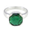 Emerald CZ Solitaire Italian 925 Sterling Silver Green Gems Statement Signet Ring Jewellery