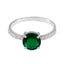 Emerald CZ multiple Egyptian 925 Sterling Silver Green Gems Slim Sophisticated Ring Jewellery