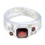 Garnet Trilogy German 92.5 Silver Red Gems Classic Fairytale Ring Jewelry